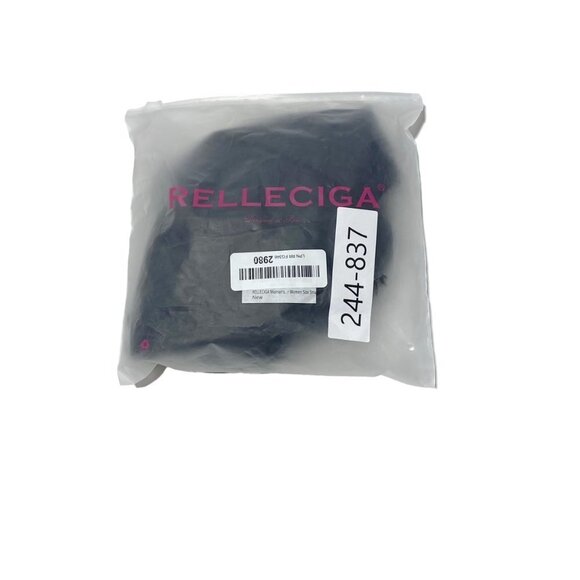 Relleciga Women's High Waisted Swim Shorts Black - Picture 7 of 9